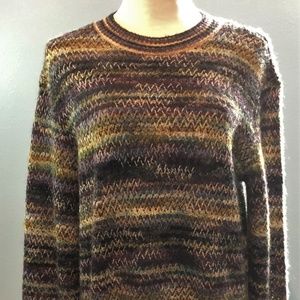 MISSONI Multi Color Long Sleeve Boyfriend Sweater